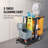 Cleaning Cart, 3-Shelf Commercial Janitorial Cart, 200 Lbs Capacity Plastic Housekeeping Cart, With 25 Gallon PVC Bag, 47 X 20 X 38.6In, Yellow&Black