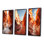 «Beige Orange Canyon Mirage», 3 pièces sur toile