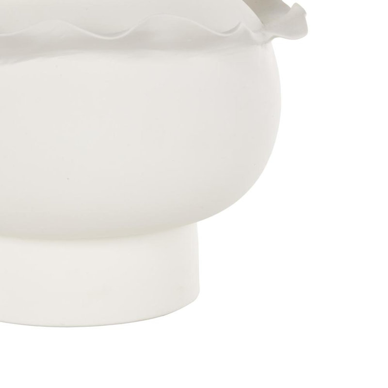 Vase abstrait en céramique Acuna, Blanc