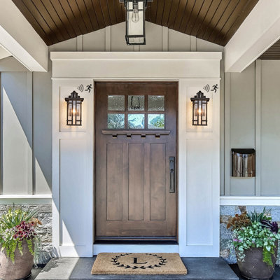 11.42"h Motion Sensor And Dusk To Dawn Outdoor Wall Light