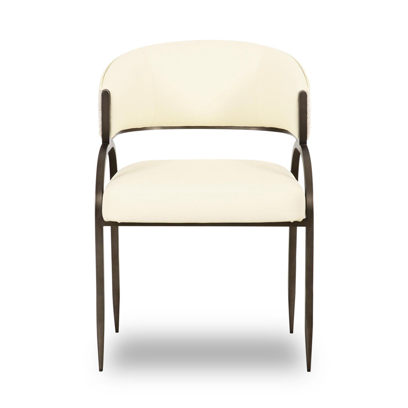 Chaise de salle à manger Abigail, Crème / Blanc