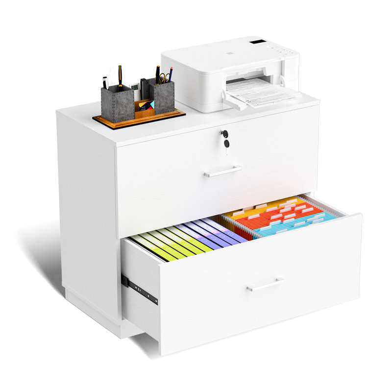 Classeur simple 2 tiroirs, Blanc