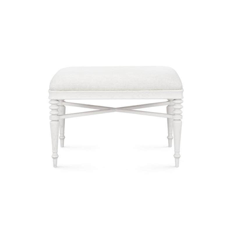 Lawrence Stool, Glazed Whisper White