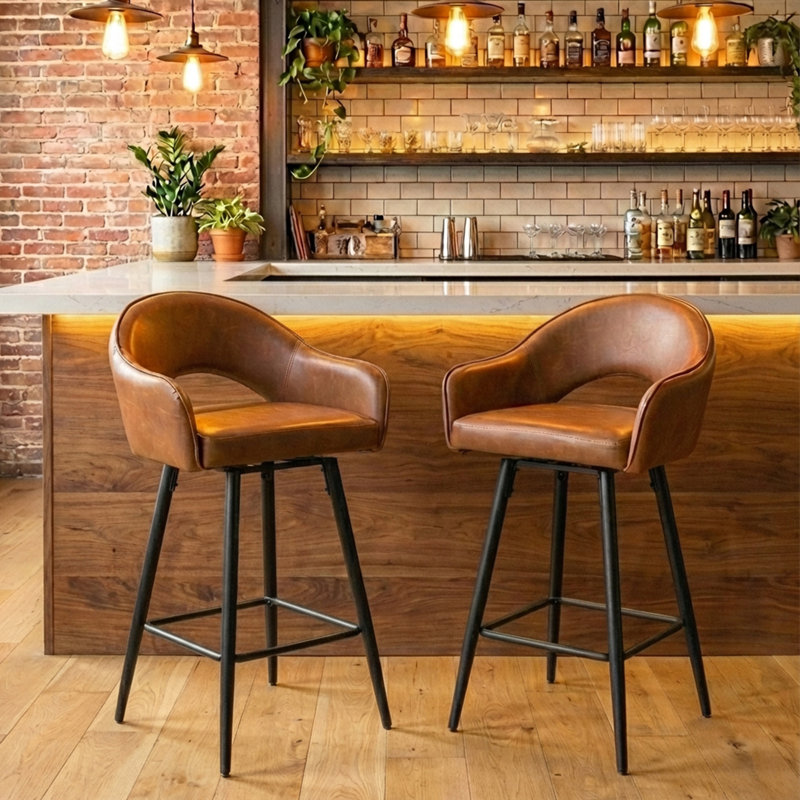 Ensemble de 1 tabouret de bar pivotant à hauteur de comptoir