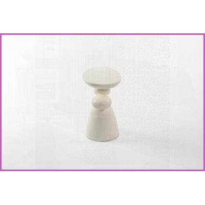 Modern Minimalist Fiberglass Coffee Table for Living Room, No Assembly &amp; Easy-Clean Wabi-Sabi Design