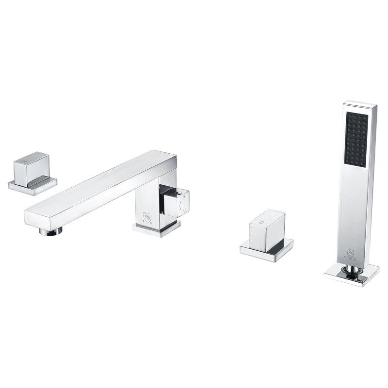 2 Handle Deck Roman Tub Faucet with Diverter