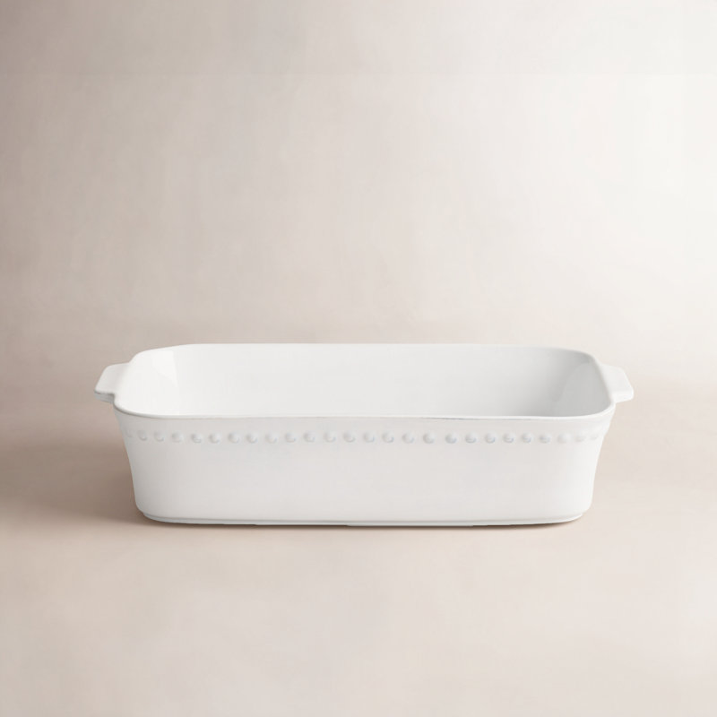 Pearl Rectangle Stoneware Baker