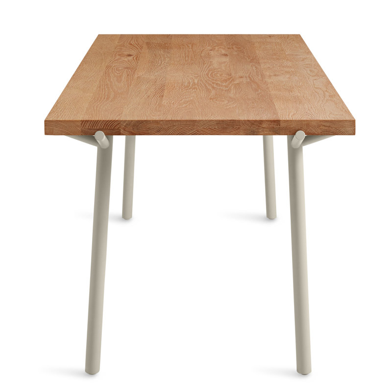Branch Solid Oak Dining Table, 33" W x 91" L, Oak, White