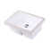LACAVA Cube 12.25'' White Porcelain Rectangular Bathroom Sink with Overflow