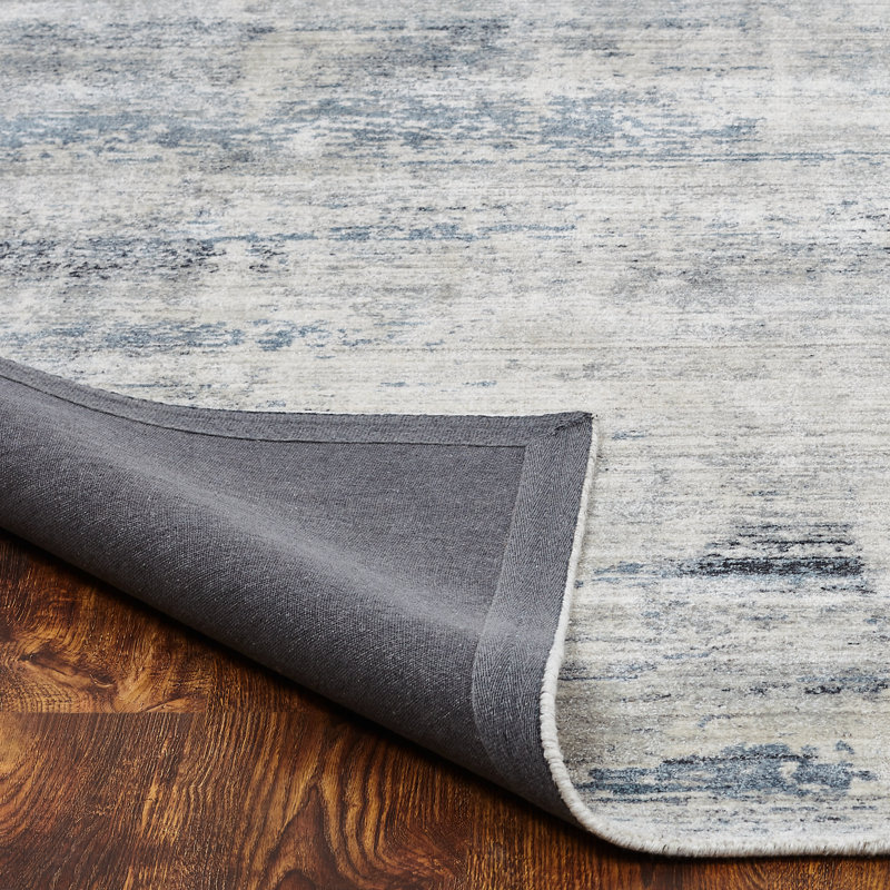 Biyron Abstract Area Rug in Blue, Rectangle  8'6" x 11'6"