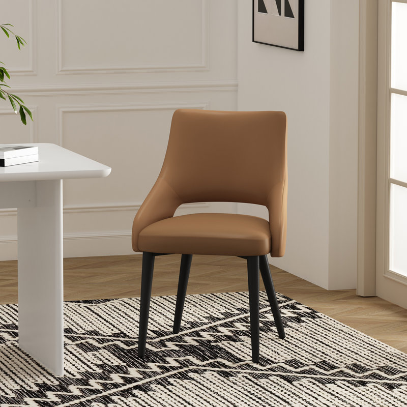 Chaise rembourrée en cuir Tremont, Selle de cuir, 1