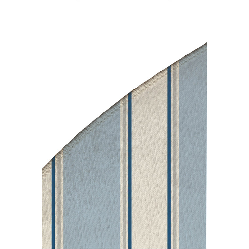 Tapis d'extérieur à rayures Cabana, Rond 5 pi