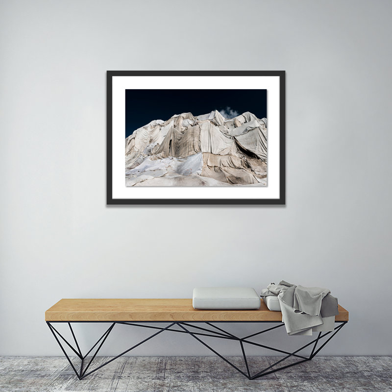 Behind The Cold Veil II Print by Michael Schauer, Black, 29" H x 40" W x 2.5" D