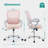 Game Chairs, Ergonomic Mid-Back Mesh Swivel Rolling Work With Wheels, Comfortable Lumbar Support