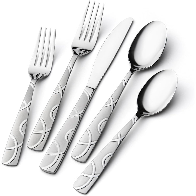 40PCS Stainless Steel Silverware Set