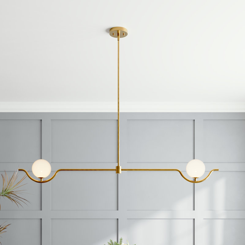 Lustre élégant à intensité variable, 2, H 6,40 po x l 53,70 po x P 5,10 po
