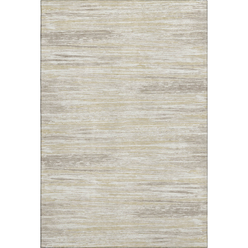 Premium Machine Washable Prisco Beige Rug, Rectangle 10' x 14'
