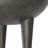 Otto 21"W Graphite Cast Aluminum Modern End Table with Round Top and Powder-Coated Finish