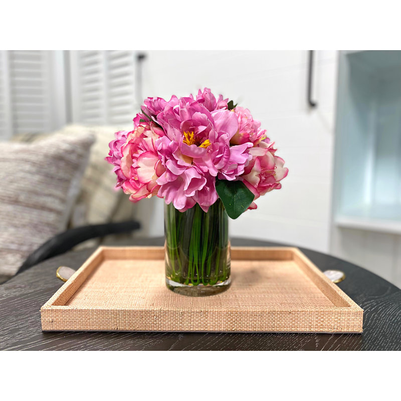 Peony Bouquet, 10"H x 10"W x 10"D, Pink