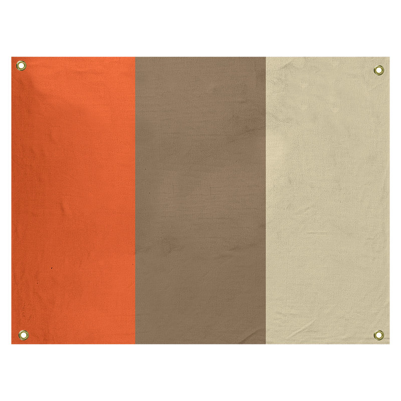 Tapisserie de polyester Baltimore, H 59 po x l 80 po x P 1 po, Noir / orange pale, San Francisco