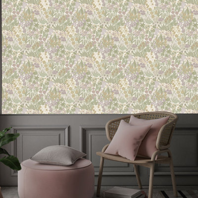 Emerald Bloomfield Ditsy Floral Print Non Woven Non-pasted Textured Wallpaper 57 Sq. Ft.