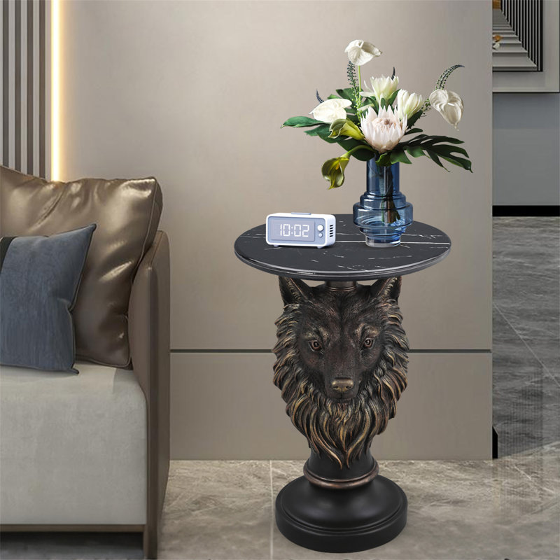 Table d'appoint tête de loup