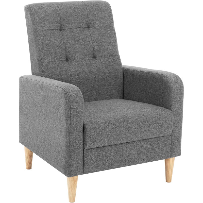 Oka Upholstered Accent Chair, Grey/Brown/Blue