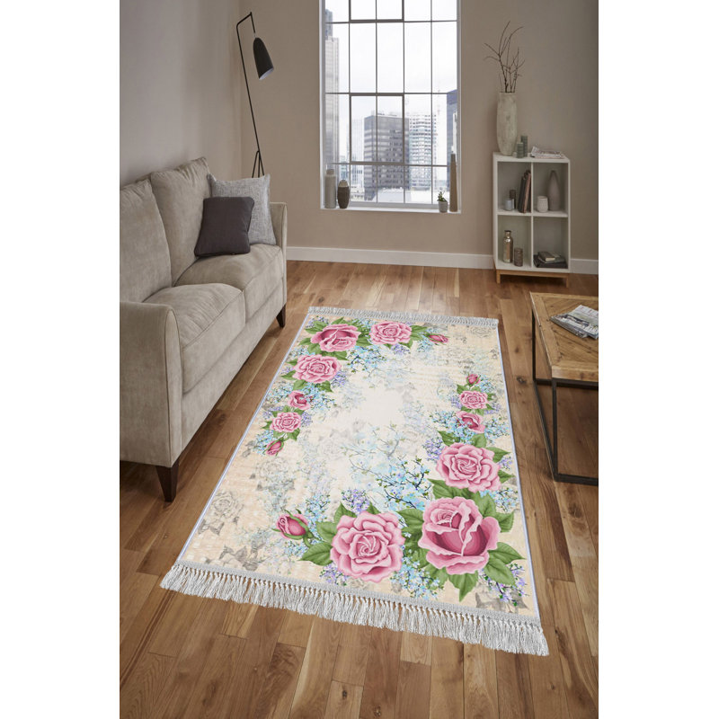 Luxurious Velvet Area Rug, 5.9 x 9.2 Feet | 100% Velvet Fabric, 100% Cotton Sole, 0.4 in Pile Height | Antibacterial, Non-Slip, Machine Washable | Elegant 3D Digital Print for Living Room & Bedroom Decor