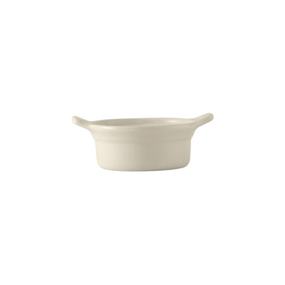 Tuxton Duratux Round Ceramic Stainless Steel 12 Piece Ramekin Casserole Bakeware Set