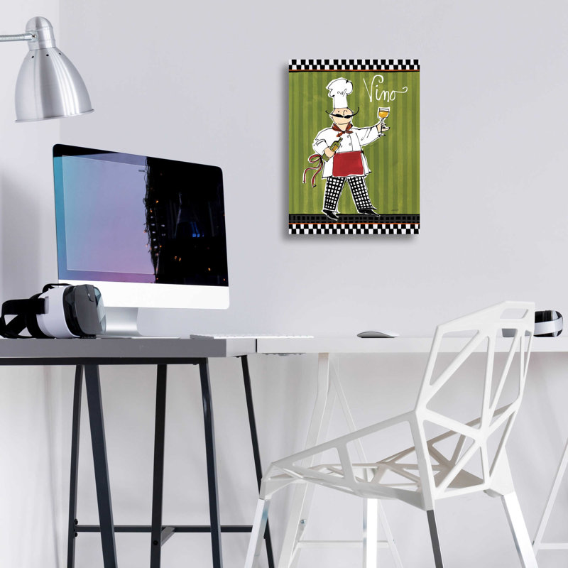 Chefs on the Go IV par Anne Tavoletti - Peinture sans cadre, H 16 po x l 12 po x P 0,13 po
