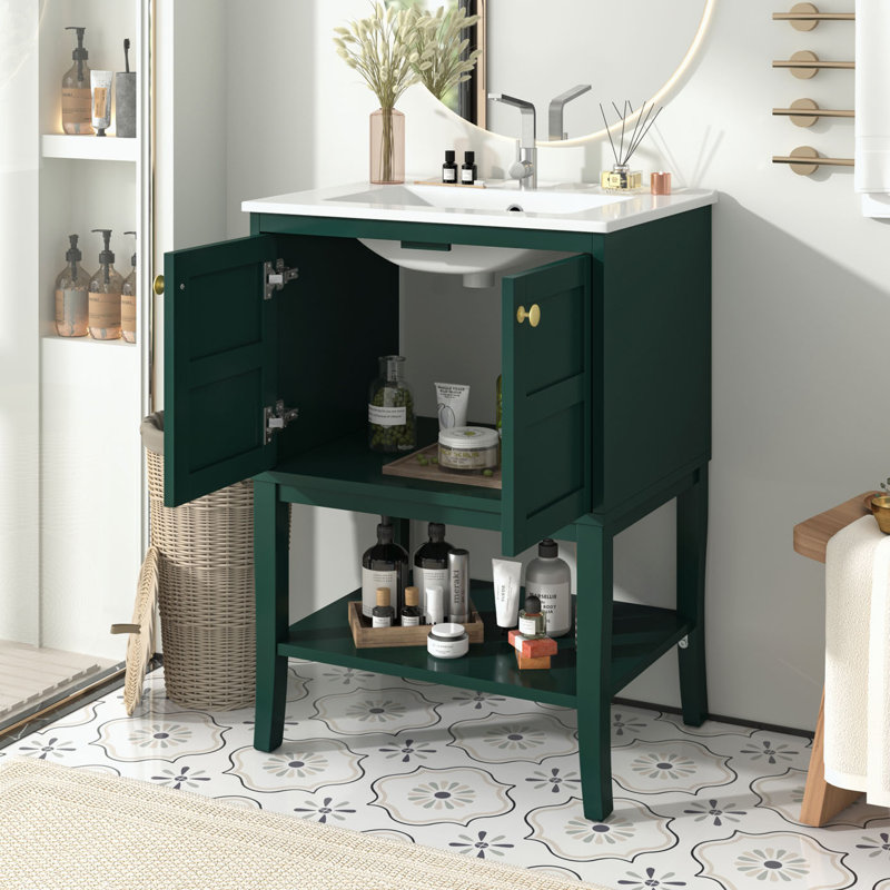 Bathroom Vanity with Resin Sink