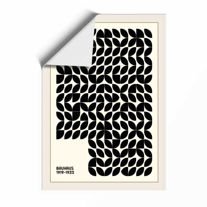 Bauhaus Rhythm Geometric - Framed Print, A4 - 29.7 x 21.0 cm, Unframed