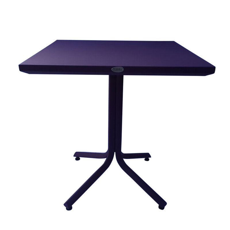 Hybrid 77 Square Metal Folding Outdoor Bistro Table , 28'' in. W 28'' in. D, Purple