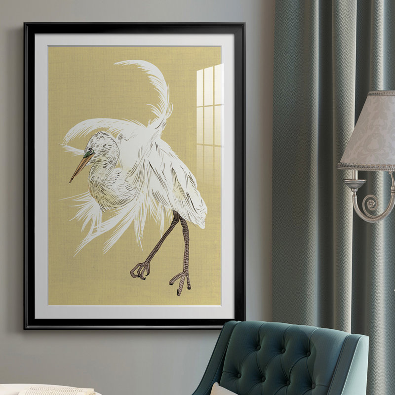 Heron Plumage VI - impression, H 42,5 po x l 30,5 po x P 1 po, Noir