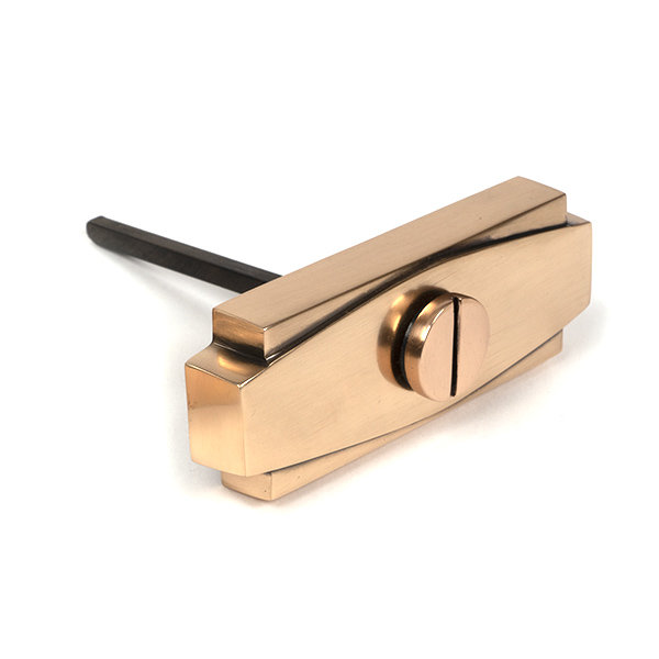 Art Deco Bronze Thumbturn, Polished Bronze