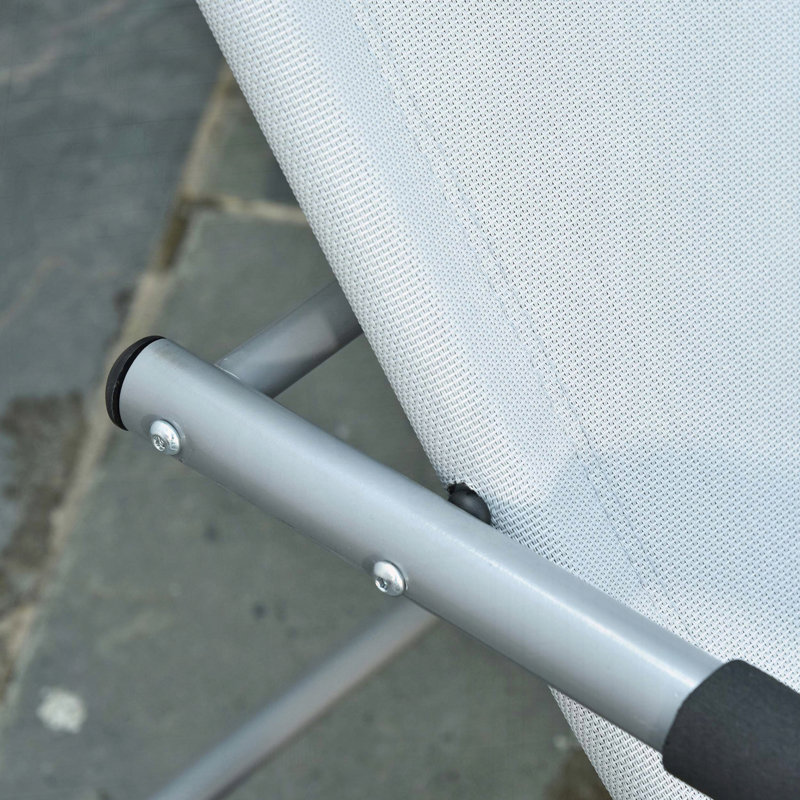 Chaise longue berçante avec coussin détachable Outsunny