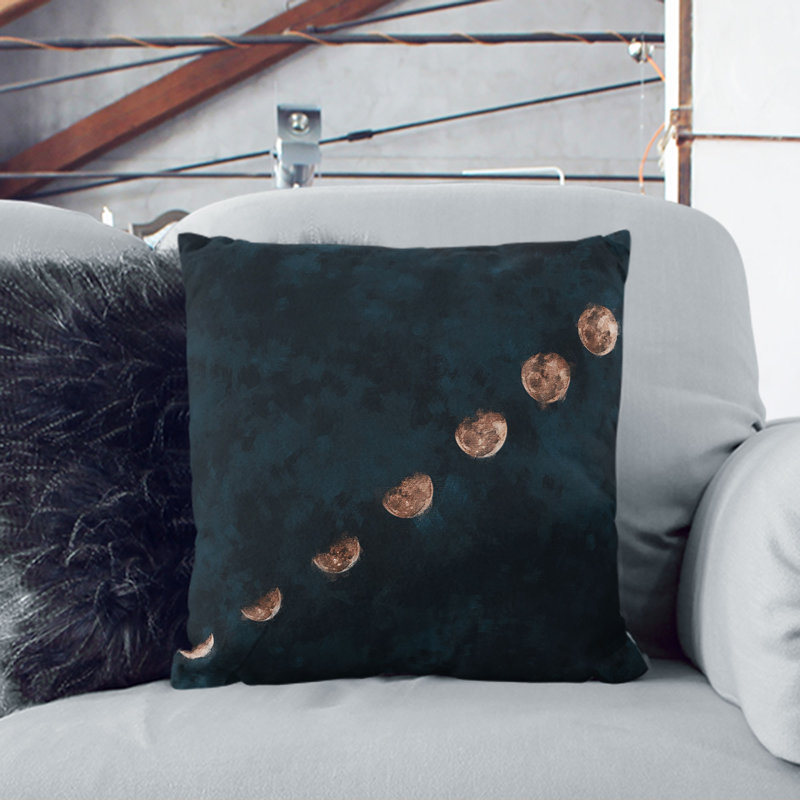 Story of the Moon Cushion with Filling, Stone, 55cm H x 55cm W x 20cm D