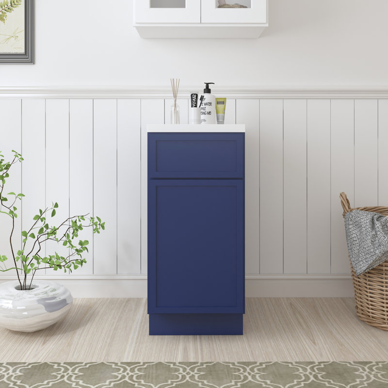 Base de meuble-lavabo simple 15 po seulement, Bleu