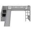 Lit mezzanine avec escalier de rangement et glissade-13730603