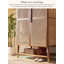 Armoire créative en bois massif tissé en rotin Wabi-Sabi