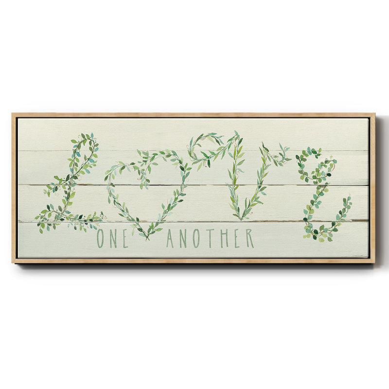 Shiplap Vines Love - toile encadrée