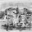 Housse de couette pour grand lit villes avec villes - aquarelle, paysage urbain