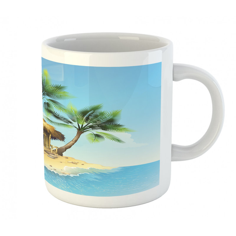 Grande tasse à café tropicale