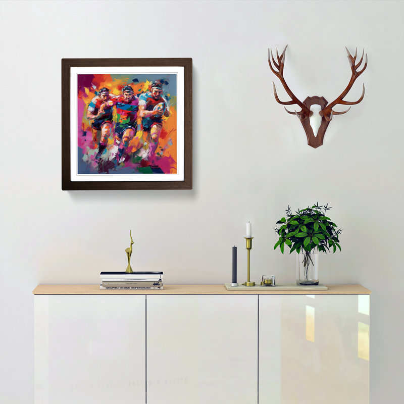 Rugby Fauvism - Framed Print, Walnut