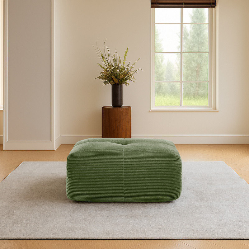 Repose-pieds modulaire en mousse à mémoire de forme, aucun assemblage requis, Vert