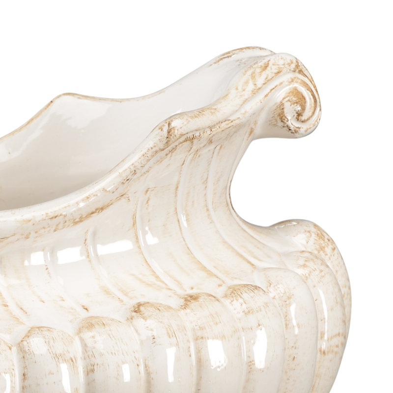 Ceramic Urn Planter, Off White