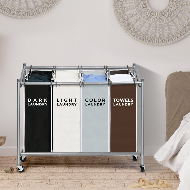 Trieur de linge roulant avec poignées