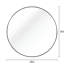 Miroir mural 36 pouces avec cadre en métal noir pour attrait pour la salle de bain - Verre HD, aluminium rouille, panneau de densité incassable, style contemporain, miroir en alliage d'aluminium, conception incassable-172128210