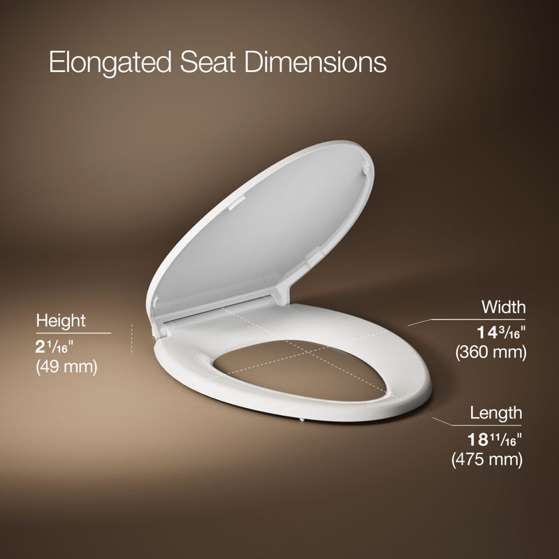 Border Readylatch Quiet-Close Toilet Seat, Elongated, White