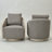 30" Wide Polyester Upholstered Swivel Barrel Chair With Wood Base Set of 2-174628988
